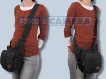 Kalahari KIKAO K-51 Fototasche Canvas schwarz - Tasche für die Spiegelreflexkamera Systemkamera Evilkamera K51b