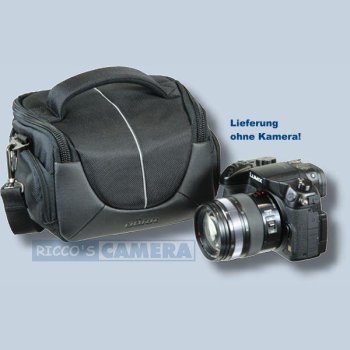 Preview: Dörr YUMA Systemtasche 1 schwarz/silber Kameratasche mit Regenschutzhülle Fototasche für Systemkameras Evilkameras Bridgekameras