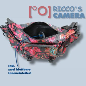 Preview: Kalahari Mamboo S-43 Kameratasche für Bridgekameras Systemkameras oder digitale SLR Kamera Fototasche bunt Schultertasche ms43