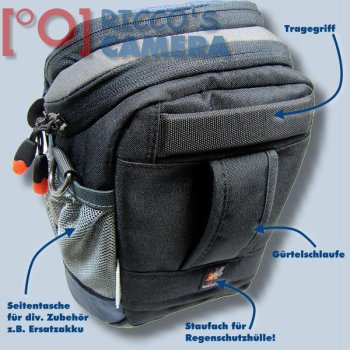 Preview: Dörr NO-LIMIT Halftertasche M in dunkelblau Holster-Tasche für digitale SLR-Kameras oder Systemkameras Evilkameras Bereitschafts
