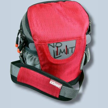Dörr NO-LIMIT Halftertasche M in rot Holster-Tasche für digitale SLR-Kameras oder Systemkameras Evilkameras Bereitschaftstasche