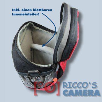 Preview: Dörr NO-LIMIT Halftertasche M in rot Holster-Tasche für digitale SLR-Kameras oder Systemkameras Evilkameras Bereitschaftstasche