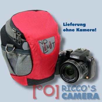 Dörr NO-LIMIT Halftertasche M in rot Holster-Tasche für digitale SLR-Kameras oder Systemkameras Evilkameras Bereitschaftstasche