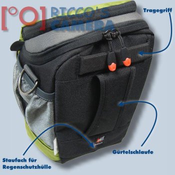 Preview: Dörr NO-LIMIT Halftertasche L in oliv grün Holster-Tasche für digitale SLR-Kameras mit langem Zoom Bereitschaftstasche Fototasch