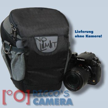 Dörr NO-LIMIT Halftertasche L in schwarz Holster-Tasche für digitale SLR-Kameras mit langem Zoom Bereitschaftstasche Fototasche