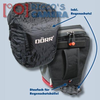 Preview: Dörr NO-LIMIT Halftertasche L in rot Holster-Tasche für digitale SLR-Kameras mit langem Zoom Bereitschaftstasche Fototasche Kame