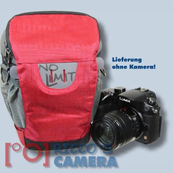 Dörr NO-LIMIT Halftertasche L in rot Holster-Tasche für digitale SLR-Kameras mit langem Zoom Bereitschaftstasche Fototasche Kame