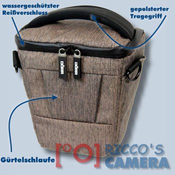 Preview: Dörr Halfter-Fototasche Motion M in braun Colt Kameratasche für Systemkameras Bridgekameras und kleine DSLR Kameras Tasche hmmbr