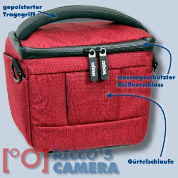 Preview: Dörr Fototasche Motion S in rot Kameratasche für Systemkameras, Bridgekameras und kleine DSLR Kameras Tasche Bag red dmsr