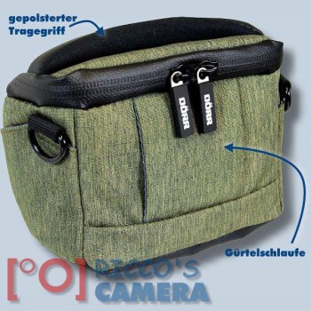 Preview: Dörr Fototasche Motion XS in oliv Kameratasche für kompakte Digitalkameras oder kleine Systemkameras Tasche Bag grün mxso