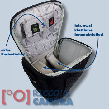 Preview: Dörr Halfter-Fototasche Classic L Colt-Tasche für Systemkameras oder DSLR-Kamera mit langem Zoom Kameratasche mit Regenschutzhül