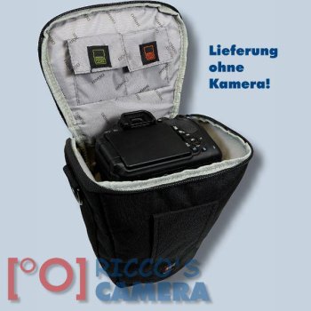 Dörr Halfter-Fototasche Classic L Colt-Tasche für Systemkameras oder DSLR-Kamera mit langem Zoom Kameratasche mit Regenschutzhül