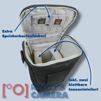 Preview: Dörr Halfter-Fototasche Classic XL Colt-Tasche für DSLR-Kamera mit langem Zoom Kameratasche mit Regenschutzhülle Bereitschaftsta