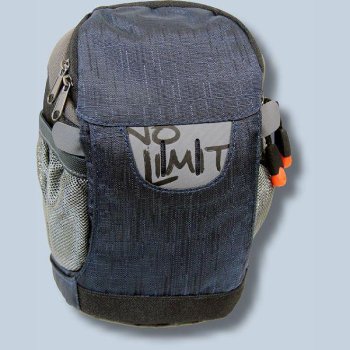 Dörr No-Limit Hüfttasche dunkelblau Fototasche für kompakte Digitalkamera Systemkamera Tasche mit Regenhülle und Bauchgurt hnlb