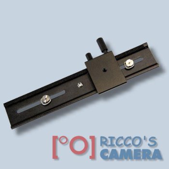 Preview: Quenox/Fotomate LP-02 Makro-Einstellschlitten (Makroschlitten, Kameraschlitten, Fotoschlitten, Makroschiene) - Verstellweg 24cm