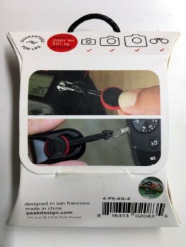 Preview: Peak Design Micro Anchor 4x Ankerschlaufe V4 (4-PK-AN-4) - z.B. für Leash, Cuff, Slide, Slide Lite oder Clutch