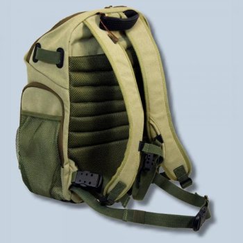 Preview: Fotorucksack Kalahari Kapako K-69 Rucksack canvas khaki für DSLR oder Systemkamera Ausrüstung