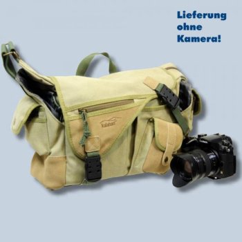 Preview: Kalahari Kapako K-32 Canvas khaki inkl. Regenschutz - wasserdichte Fototasche für die Spiegelreflexausrüstung K 32 khaki k32k
