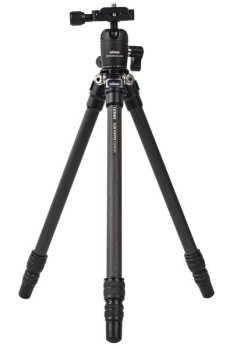 Reisestativ Carbon Slim Hopper mit Stativgewinde (1/4 und 3/8 Zoll) Inklusive Kugelkopf