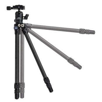 Reisestativ Carbon Slim Hopper mit Stativgewinde (1/4 und 3/8 Zoll) Inklusive Kugelkopf