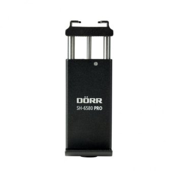 Smartphone-Halter Dörr SH-6580 PRO Handyhalterung mit Blitzschuh für Stativ mit Stativgewinde für Handys 65-80mm aus Alu