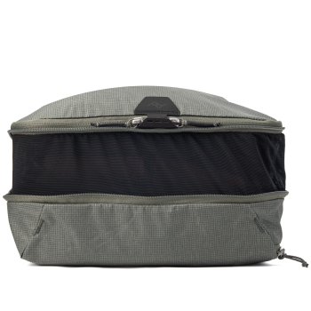 Preview: Peak Design Packing Cube Medium Sage Frontansicht, komprimierbarer Packwürfel 18L