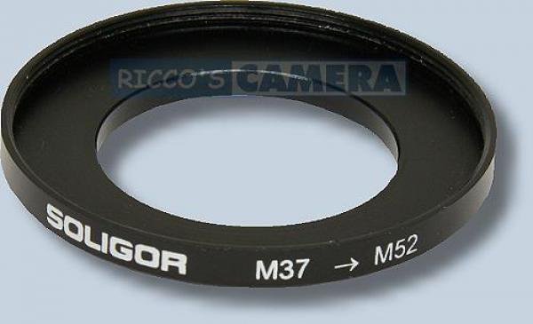 Filteradapter 37 - 52 mm ( Objektiv 37mm / Filter 52mm ) - Anschlussring Adapterring Step Up Ring Hama 13752