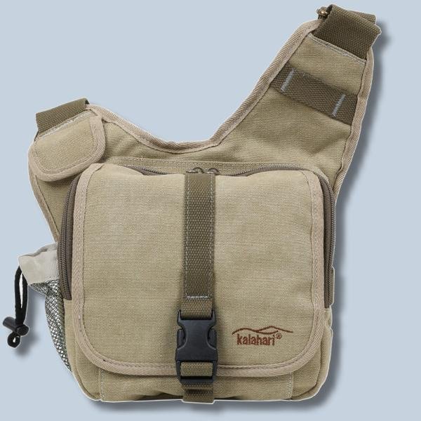 Kalahari KIKAO K-51 Fototasche Canvas khaki - Tasche für die Spiegelreflexkamera Systemkamera Evilkamera k51k