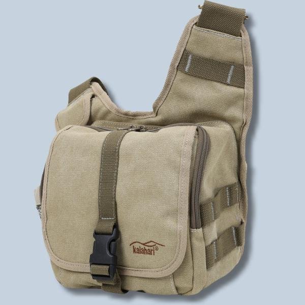 Kalahari KIKAO K-51 Fototasche Canvas khaki - Tasche für die Spiegelreflexkamera Systemkamera Evilkamera k51k