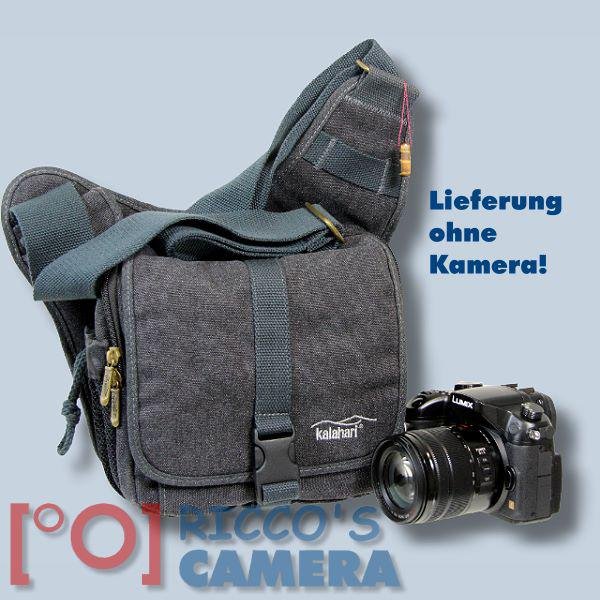 Kalahari KIKAO K-51 Fototasche Canvas schwarz - Tasche für die Spiegelreflexkamera Systemkamera Evilkamera K51b