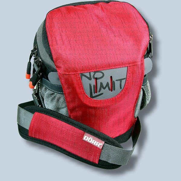 Dörr NO-LIMIT Halftertasche M in rot Holster-Tasche für digitale SLR-Kameras oder Systemkameras Evilkameras Bereitschaftstasche