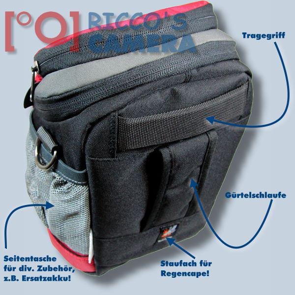 Dörr NO-LIMIT Halftertasche M in rot Holster-Tasche für digitale SLR-Kameras oder Systemkameras Evilkameras Bereitschaftstasche