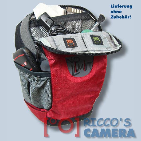 Dörr NO-LIMIT Halftertasche L in rot Holster-Tasche für digitale SLR-Kameras mit langem Zoom Bereitschaftstasche Fototasche Kame