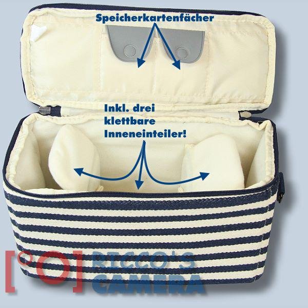 Kalahari SeaSide K-50 Fototasche in blau weiß maritime Kameratasche k50