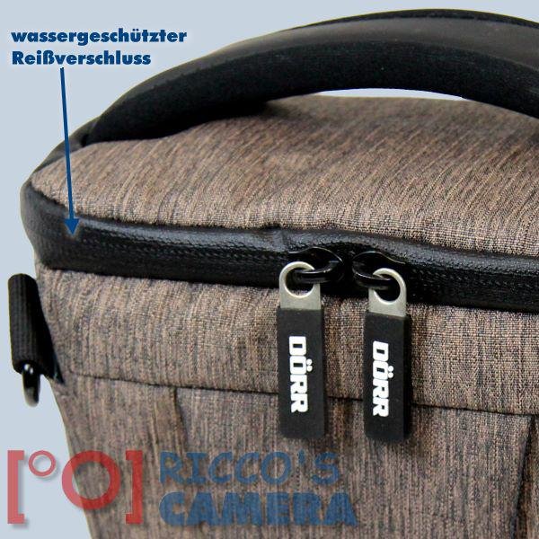Dörr Halfter-Fototasche Motion M in braun Colt Kameratasche für Systemkameras Bridgekameras und kleine DSLR Kameras Tasche hmmbr