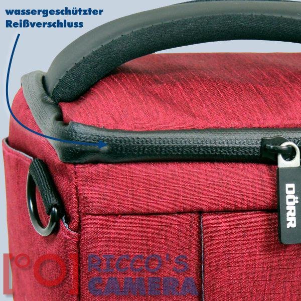 Dörr Fototasche Motion S in rot Kameratasche für Systemkameras, Bridgekameras und kleine DSLR Kameras Tasche Bag red dmsr