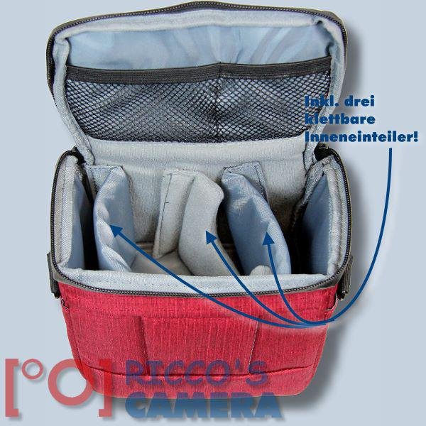Dörr Fototasche Motion S in rot Kameratasche für Systemkameras, Bridgekameras und kleine DSLR Kameras Tasche Bag red dmsr