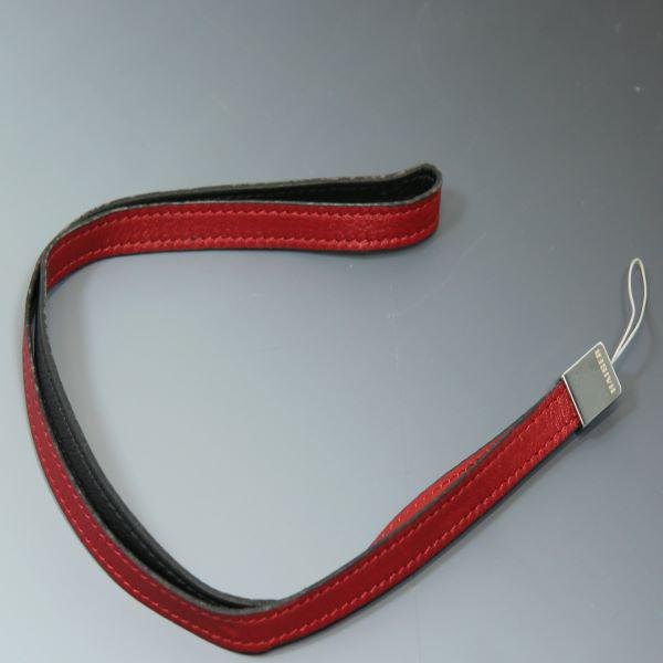 Echt Leder Umhängegurt für Digitalkameras Handy MP3 Player u.a. Tragegurt Leather rot 6753