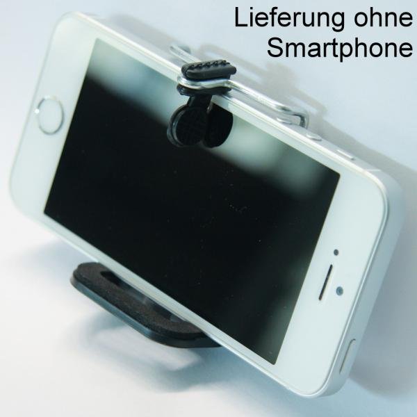 Handyhalterung Smartphone Halter für Selfie Aufnahmen mit Ihrem iPhone Samsung Galaxy Sony Xperia Huawei u.a. Stativhalterung St