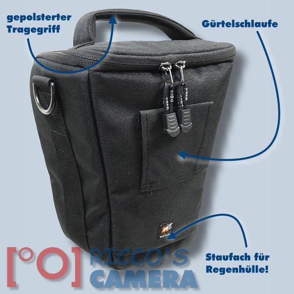 Dörr Halfter-Fototasche Classic XL Colt-Tasche für DSLR-Kamera mit langem Zoom Kameratasche mit Regenschutzhülle Bereitschaftsta