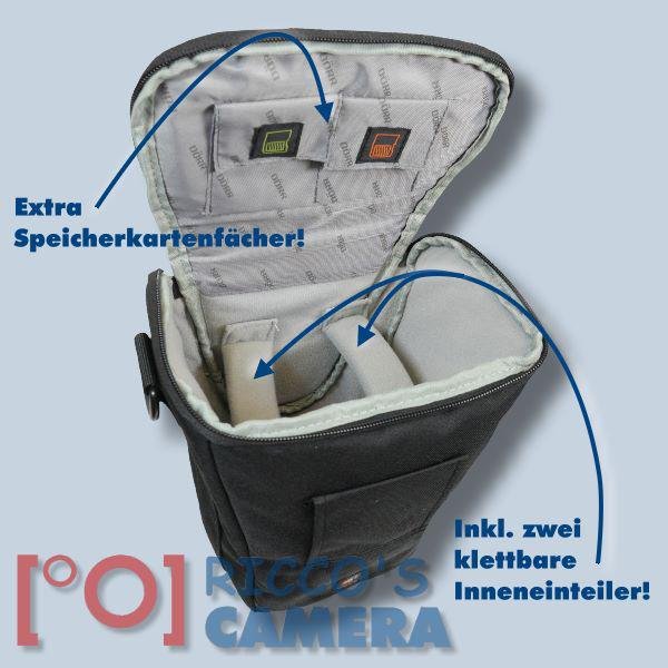 Dörr Halfter-Fototasche Classic XL Colt-Tasche für DSLR-Kamera mit langem Zoom Kameratasche mit Regenschutzhülle Bereitschaftsta