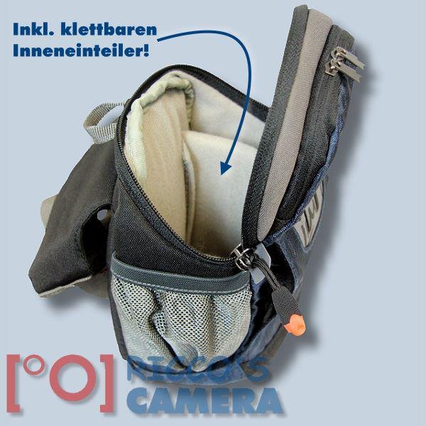 Dörr No-Limit Hüfttasche dunkelblau Fototasche für kompakte Digitalkamera Systemkamera Tasche mit Regenhülle und Bauchgurt hnlb