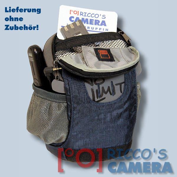 Dörr No-Limit Hüfttasche dunkelblau Fototasche für kompakte Digitalkamera Systemkamera Tasche mit Regenhülle und Bauchgurt hnlb
