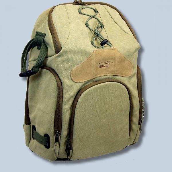 Fotorucksack Kalahari Kapako K-69 Rucksack canvas khaki für DSLR oder Systemkamera Ausrüstung