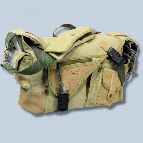 Kalahari Kapako K-32 Canvas khaki inkl. Regenschutz - wasserdichte Fototasche für die Spiegelreflexausrüstung K 32 khaki k32k