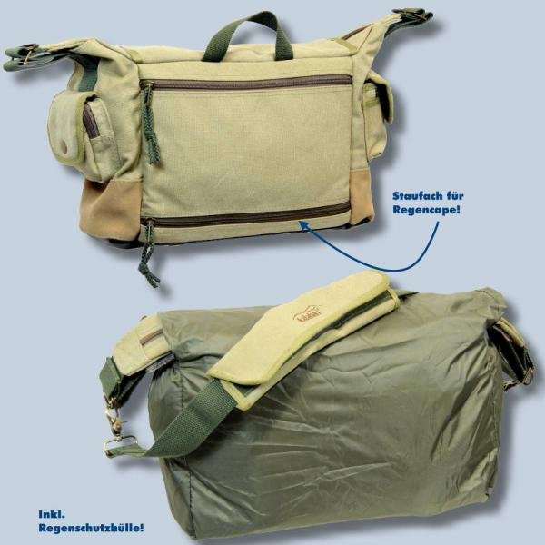 Kalahari Kapako K-32 Canvas khaki inkl. Regenschutz - wasserdichte Fototasche für die Spiegelreflexausrüstung K 32 khaki k32k