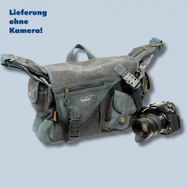 Kalahari Kapako K-32 Canvas schwarz inkl. Regenschutz - wasserdichte Fototasche für die Spiegelreflexausrüstung K 32 black k32b