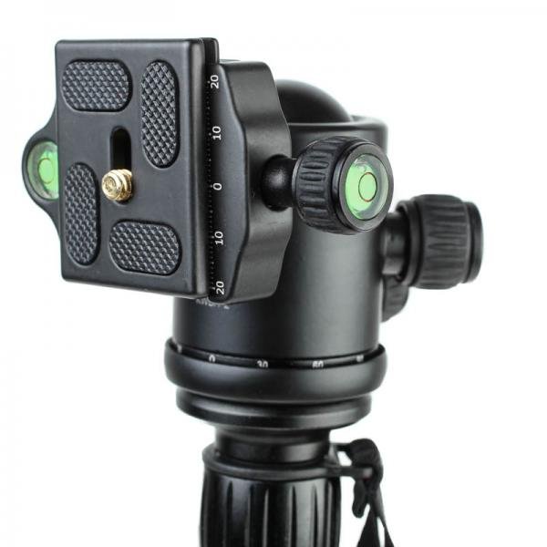 Kiwifotos Kugelkopf, Kugelneiger mit Friktionsknopf und Schnellwechselplatte (Arca-Swiss-kompatibel)