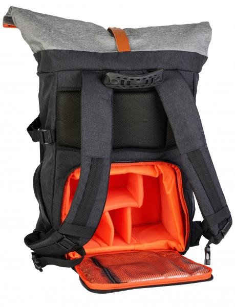 Kalahari SWAVE S-51 Rollup Fotorucksack Rollrucksack Backpack für DSLR und Systemkamera mit Zubehör Rucksack s51