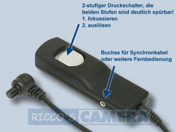Fernauslöser mit 0,8 m Kabellänge wie Canon RS-80N3 NoName für EOS 6D Mark II 5D MIV 1D x MII 5DS 5DS R 7D MII 6D 5D MIII II